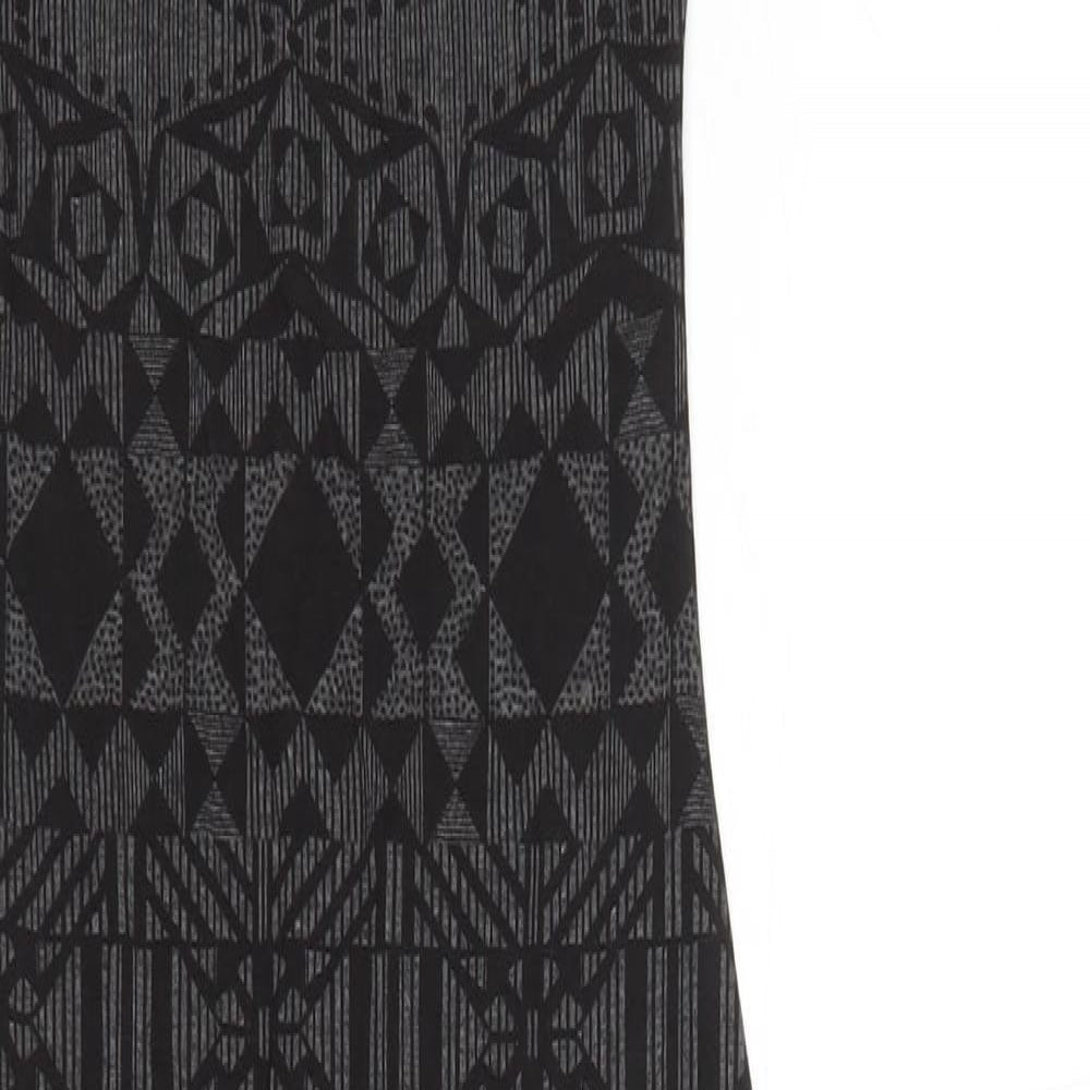 New Look Womens Grey Argyle/Diamond  Pencil Dress  Size 6