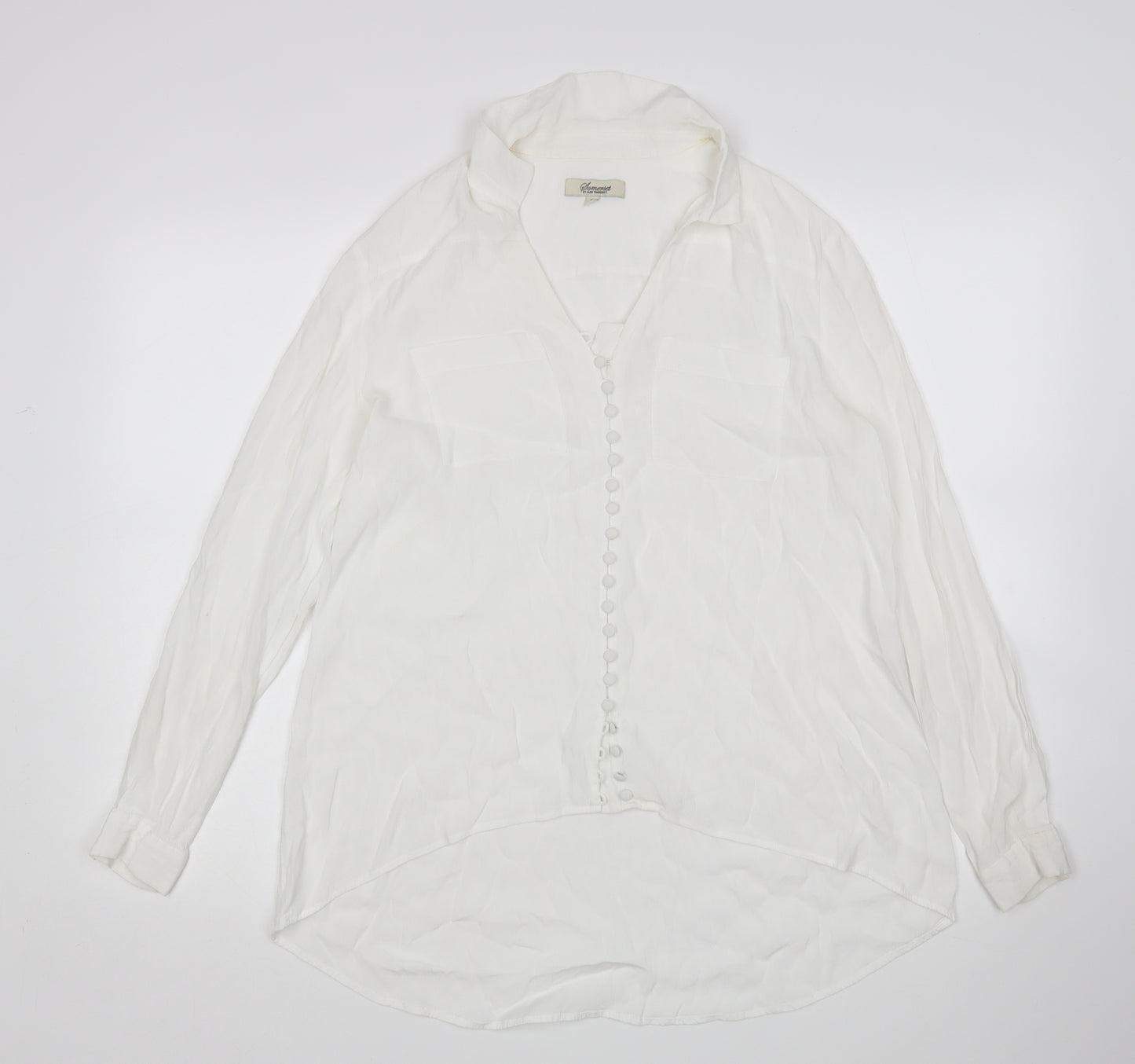 Somerset Womens White   Basic Button-Up Size 8