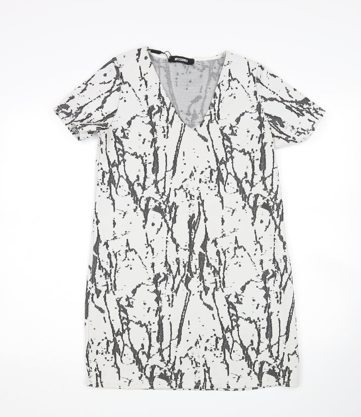 Missguided Womens Multicoloured Geometric T-Shirt Dress Size 6