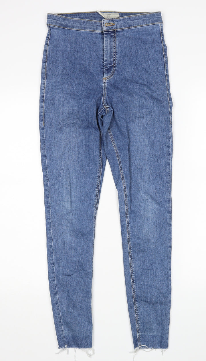 Topshop Womens Blue Skinny Jeans Size 28 in L32 in