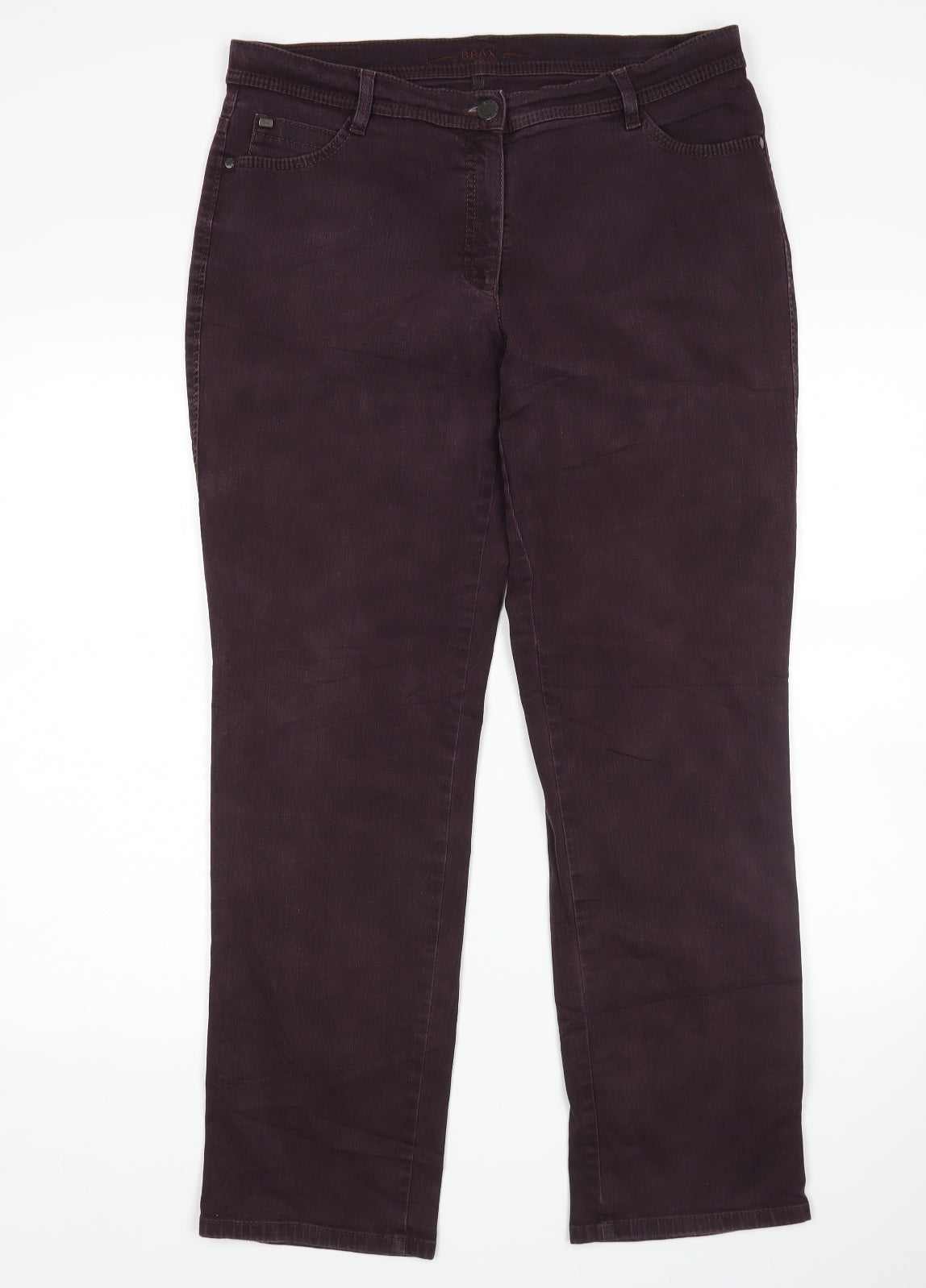 BRAX Womens Purple   Straight Jeans Size 16 L30 in