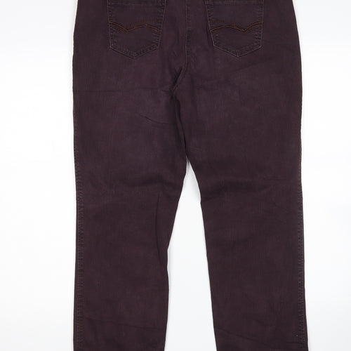 BRAX Womens Purple   Straight Jeans Size 16 L30 in