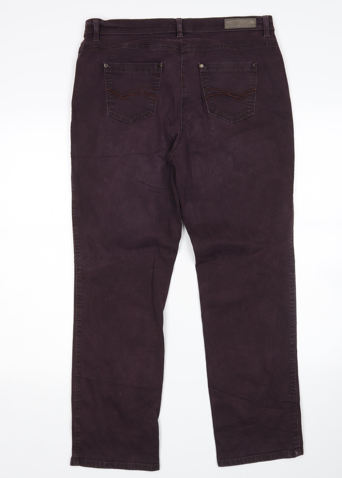 BRAX Womens Purple   Straight Jeans Size 16 L30 in
