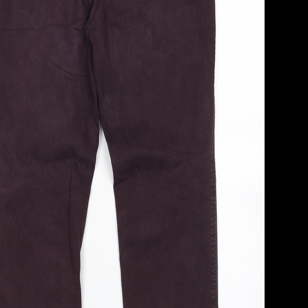 BRAX Womens Purple   Straight Jeans Size 16 L30 in