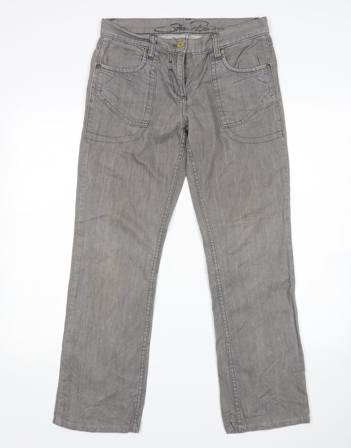 Preworn Womens Grey Bootcut Jeans Size 32 in L29 in