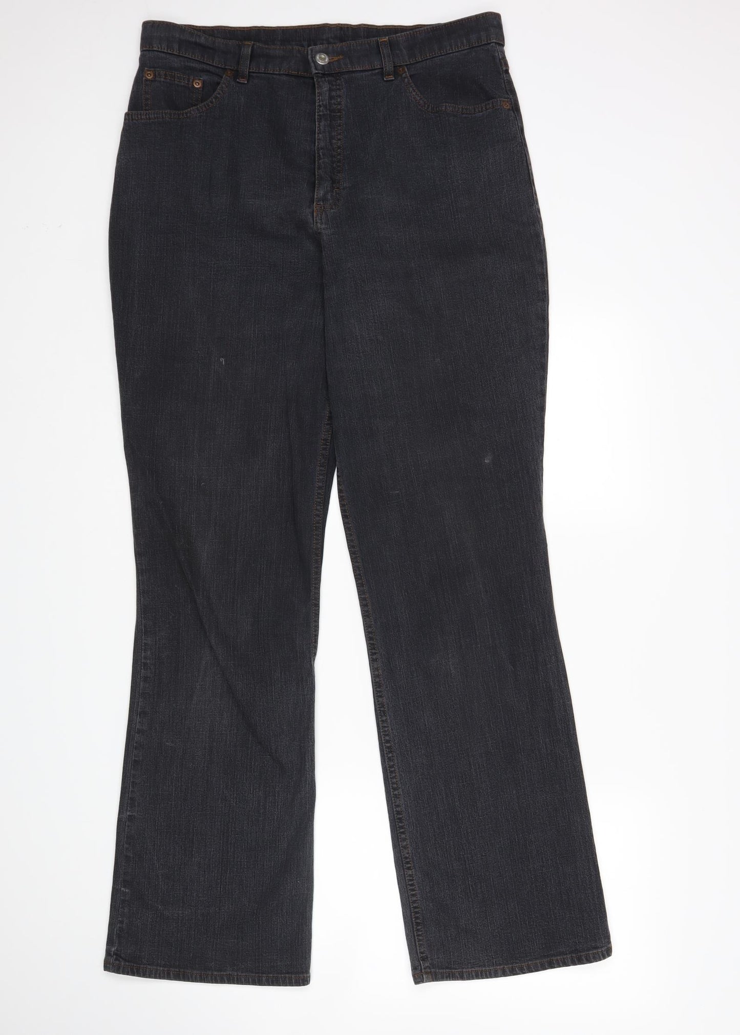 M&S Mens Grey   Bootcut Jeans Size 16 L32 in