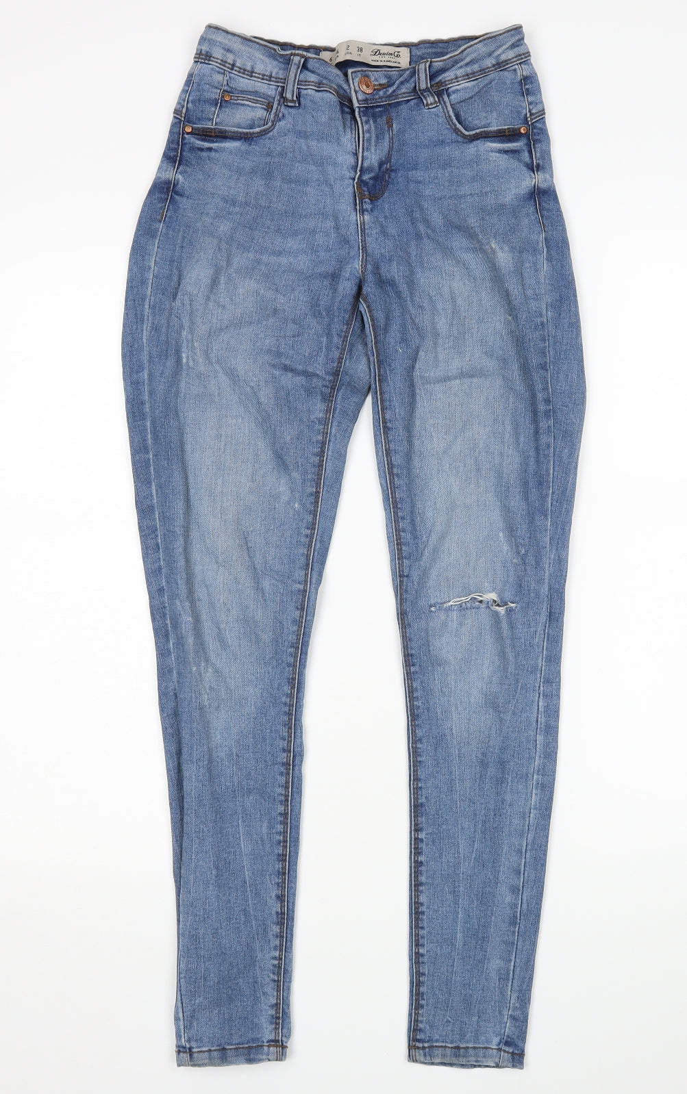 Denim Co Womens Blue   Skinny Jeans Size 6 L28 in