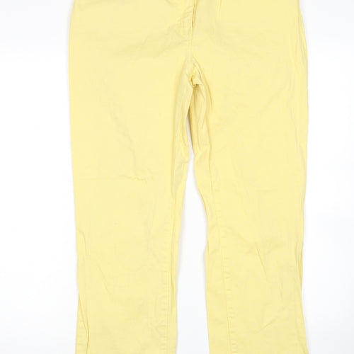 Damart Womens Yellow   Straight Jeans Size 14 L29 in