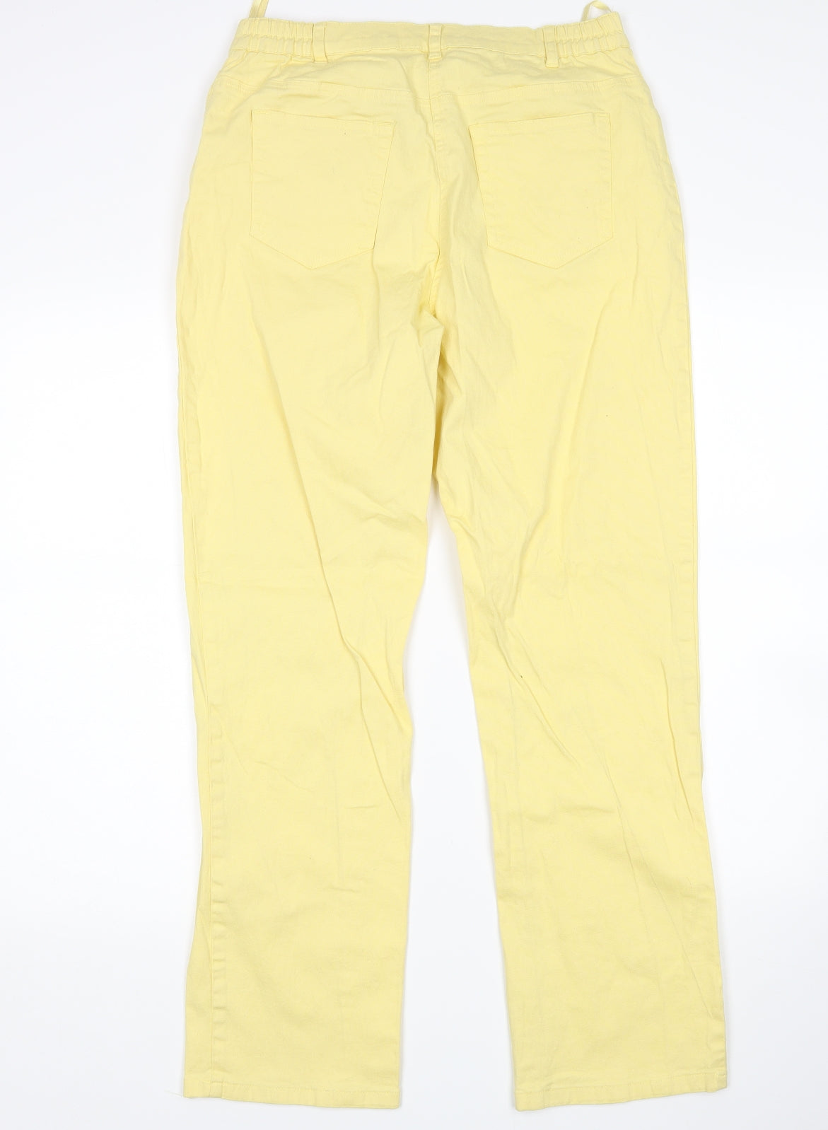 Damart Womens Yellow   Straight Jeans Size 14 L29 in