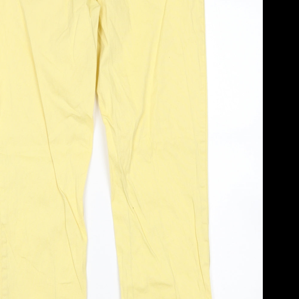 Damart Womens Yellow   Straight Jeans Size 14 L29 in