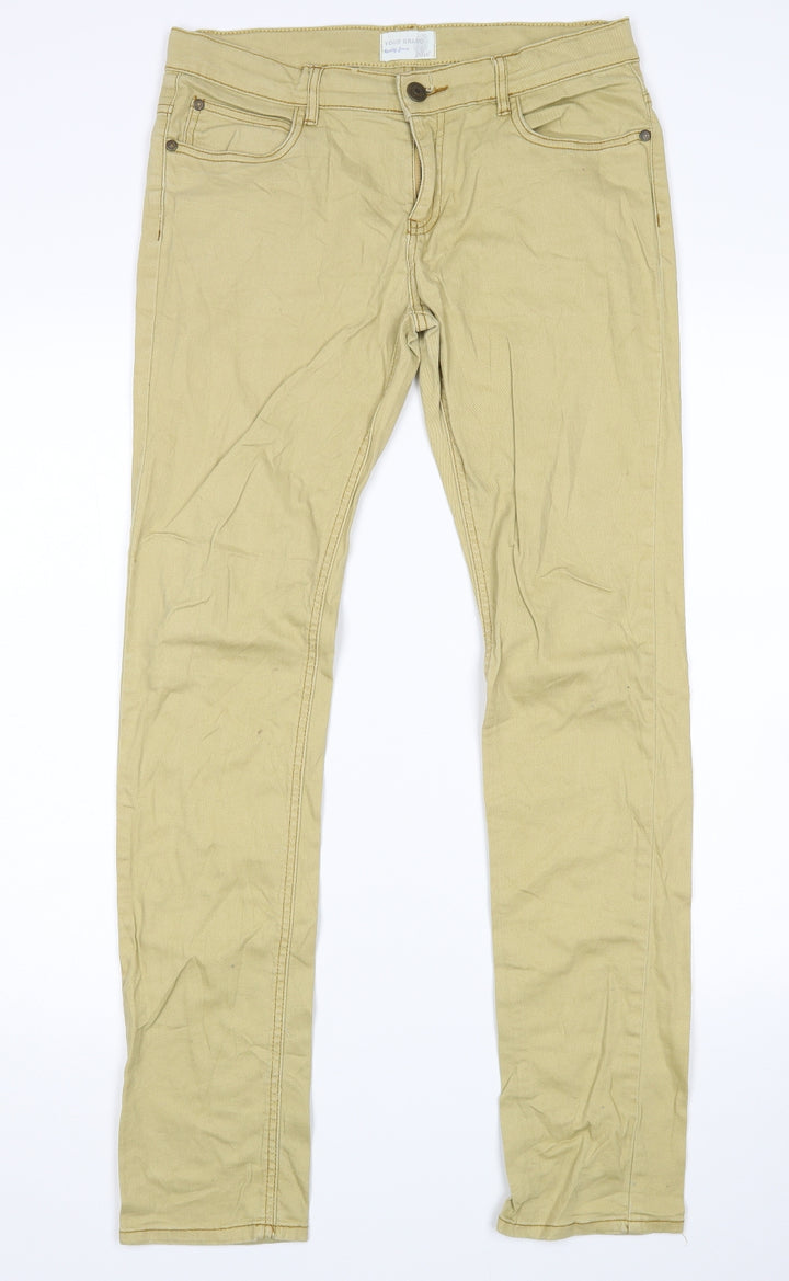 Your Brand Womens Beige Straight Jeans Size 32 in L31 in