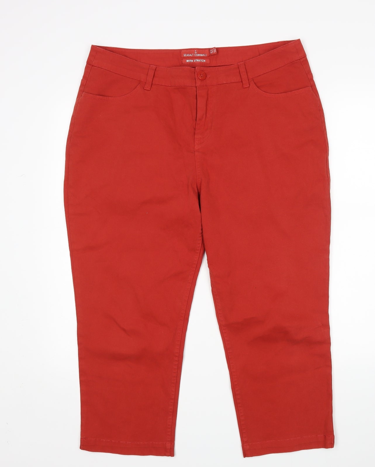 Seasalt Womens Red   Cropped Jeans Size 16 L23 in