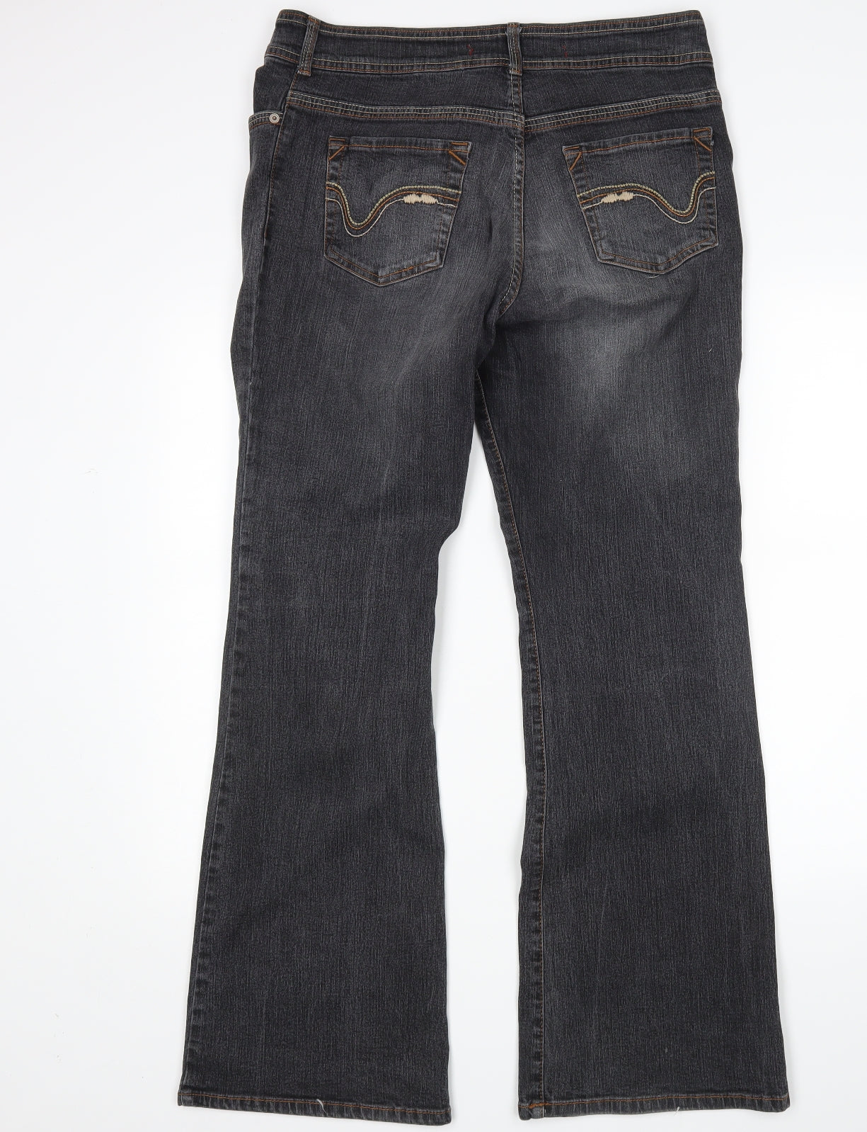 NEXT Womens Grey   Bootcut Jeans Size 14 L32 in
