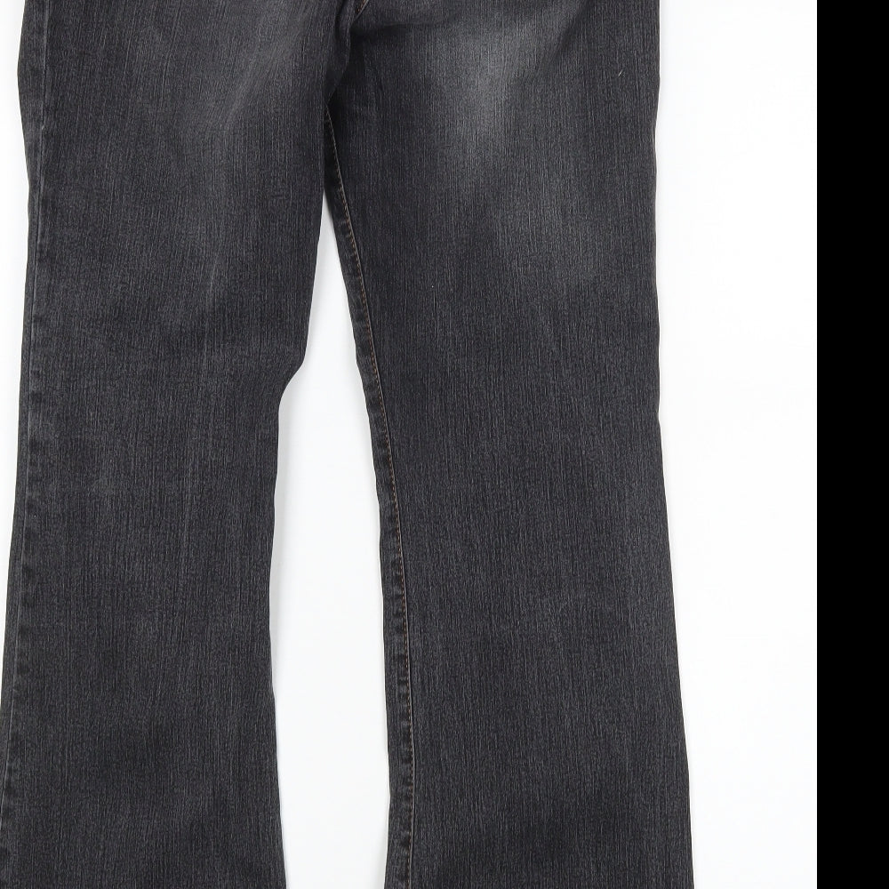 NEXT Womens Grey   Bootcut Jeans Size 14 L32 in