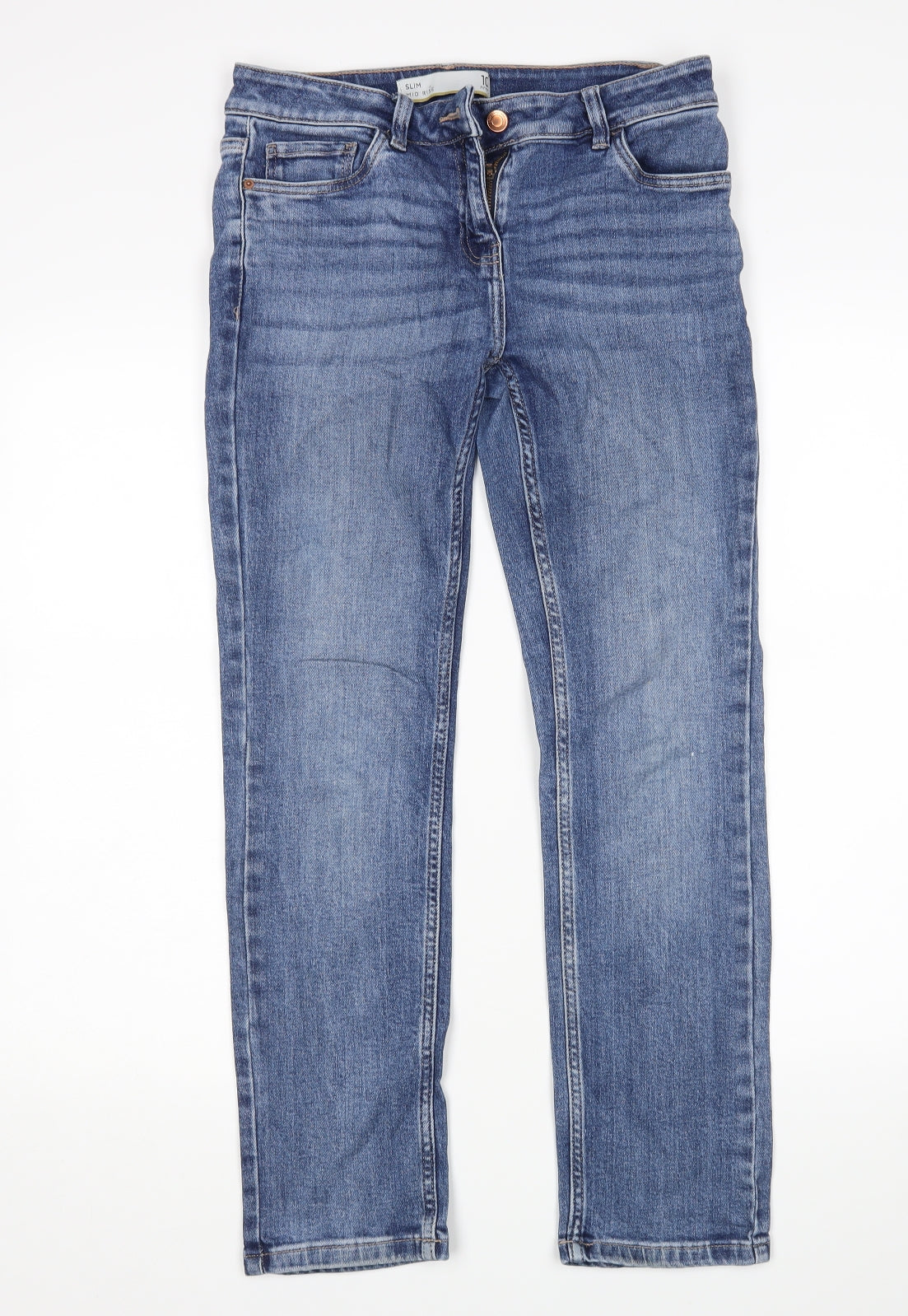NEXT Womens Blue   Straight Jeans Size 10 L28 in