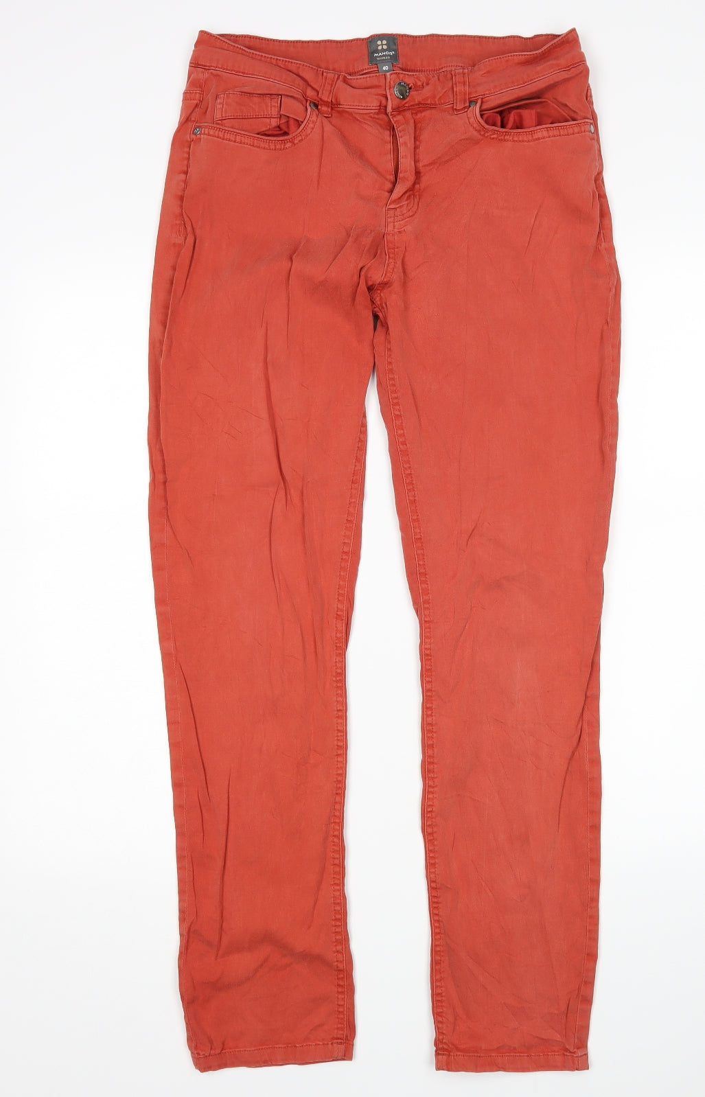 Manor Womens Orange   Skinny Jeans Size 12 L29 in