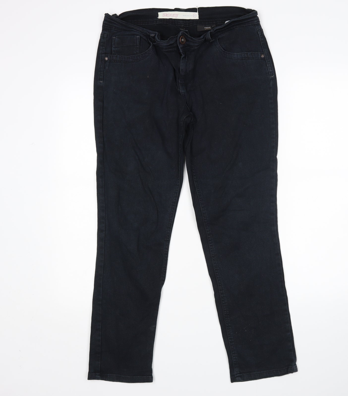 NEXT Womens Black   Skinny Jeans Size 14 L28 in