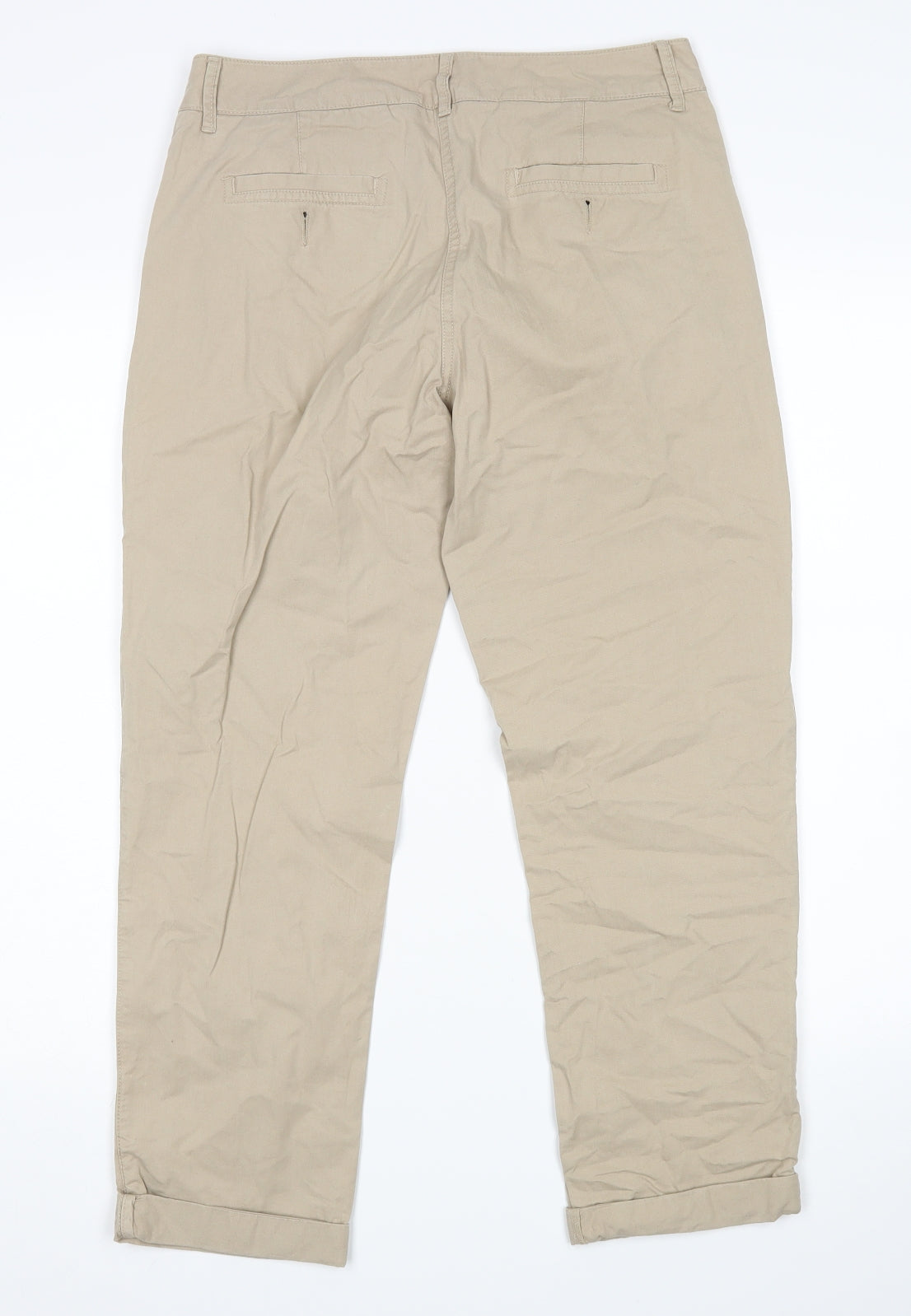 Papaya Womens Beige   Chino Trousers Size 10 L26 in