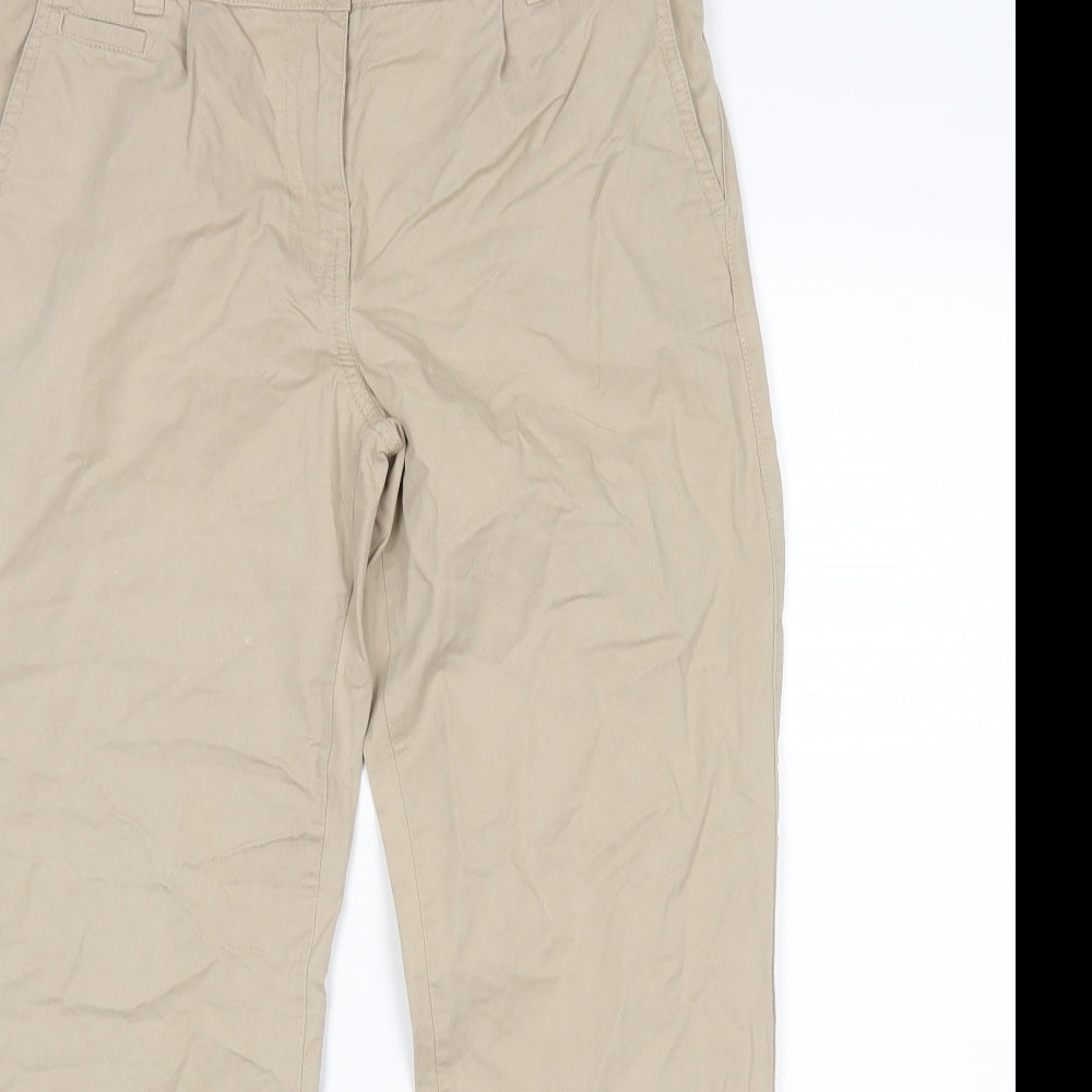 Papaya Womens Beige   Chino Trousers Size 10 L26 in