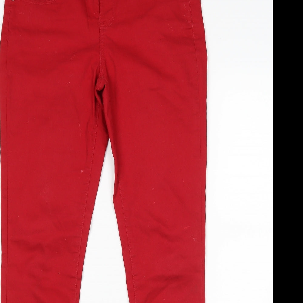 YESYES Womens Red   Skinny Jeans Size 10 L30 in