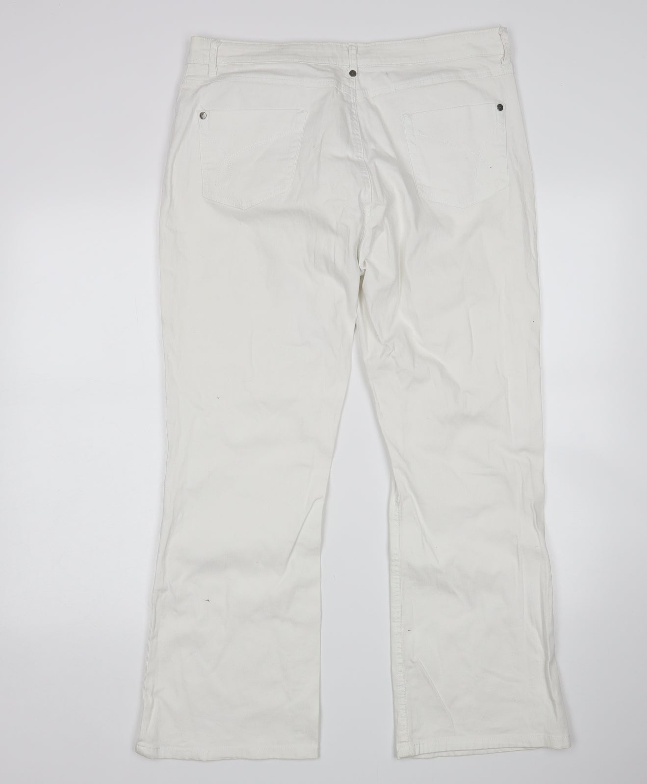 Matalan Womens White   Bootcut Jeans Size 16 L28 in