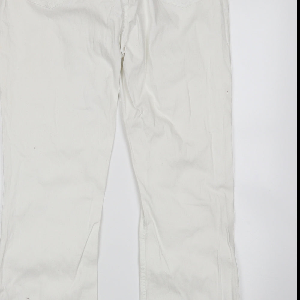 Matalan Womens White   Bootcut Jeans Size 16 L28 in