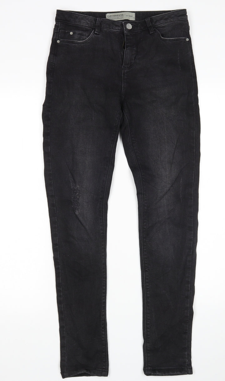 Clockhouse Womens Black Skinny Jeans Size 8 L28 in