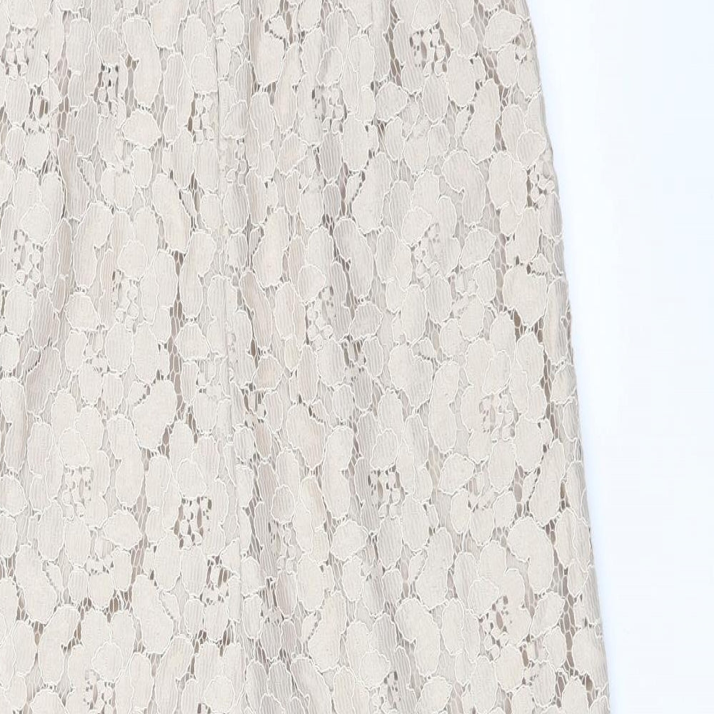 NEXT Womens Beige Floral  Jumpsuit One-Piece Size 12