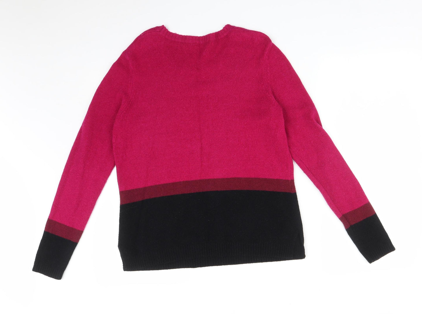 Olsen Womens Multicoloured Colourblock  Pullover Sweatshirt Size 14