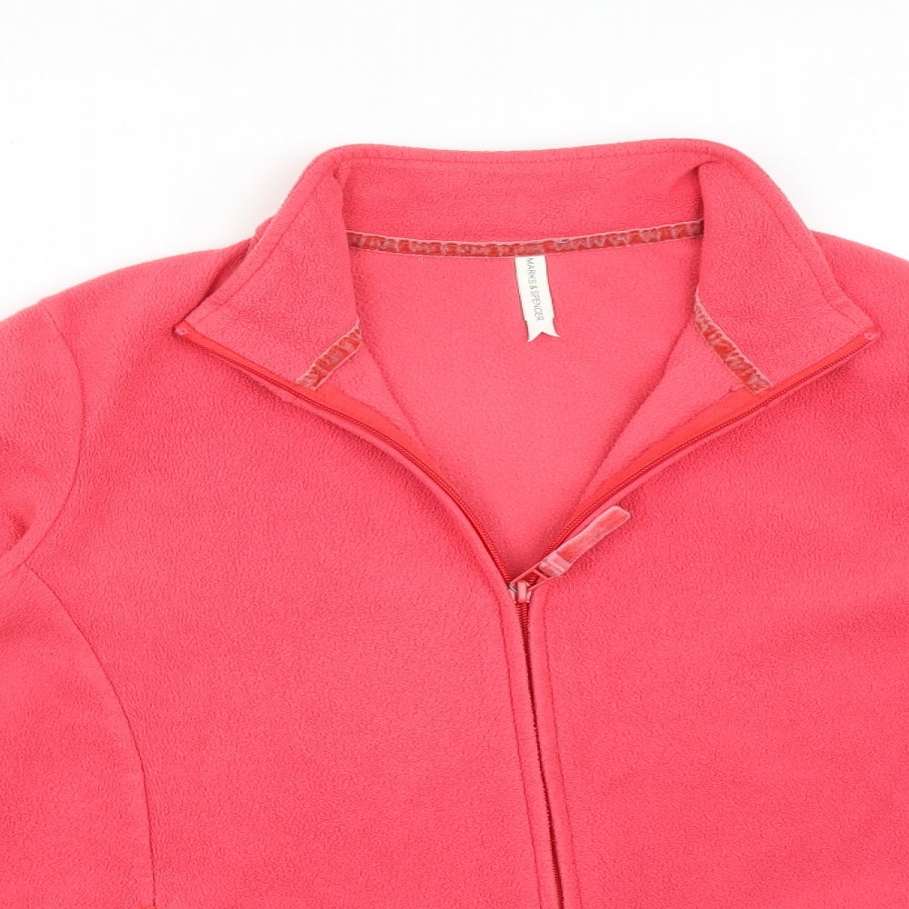 M&S Womens Pink  Fleece Jacket  Size 14