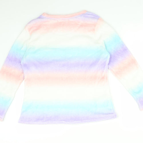JUST LIKE YOU Womens Multicoloured Striped  Pullover Sweatshirt Size M
