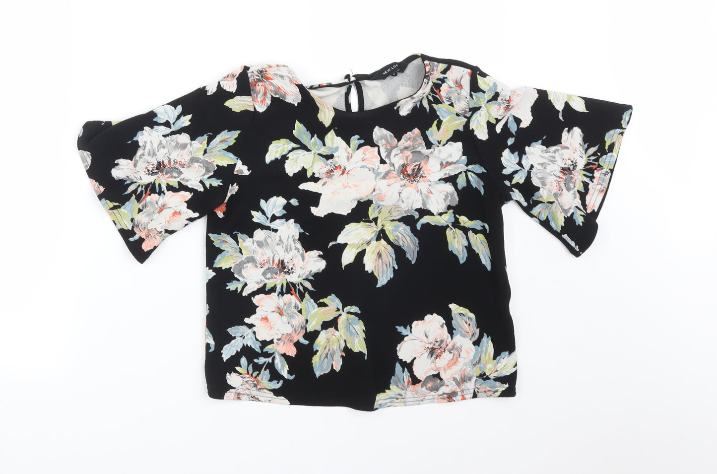 New Look Womens Multicoloured Floral  Basic T-Shirt Size 8