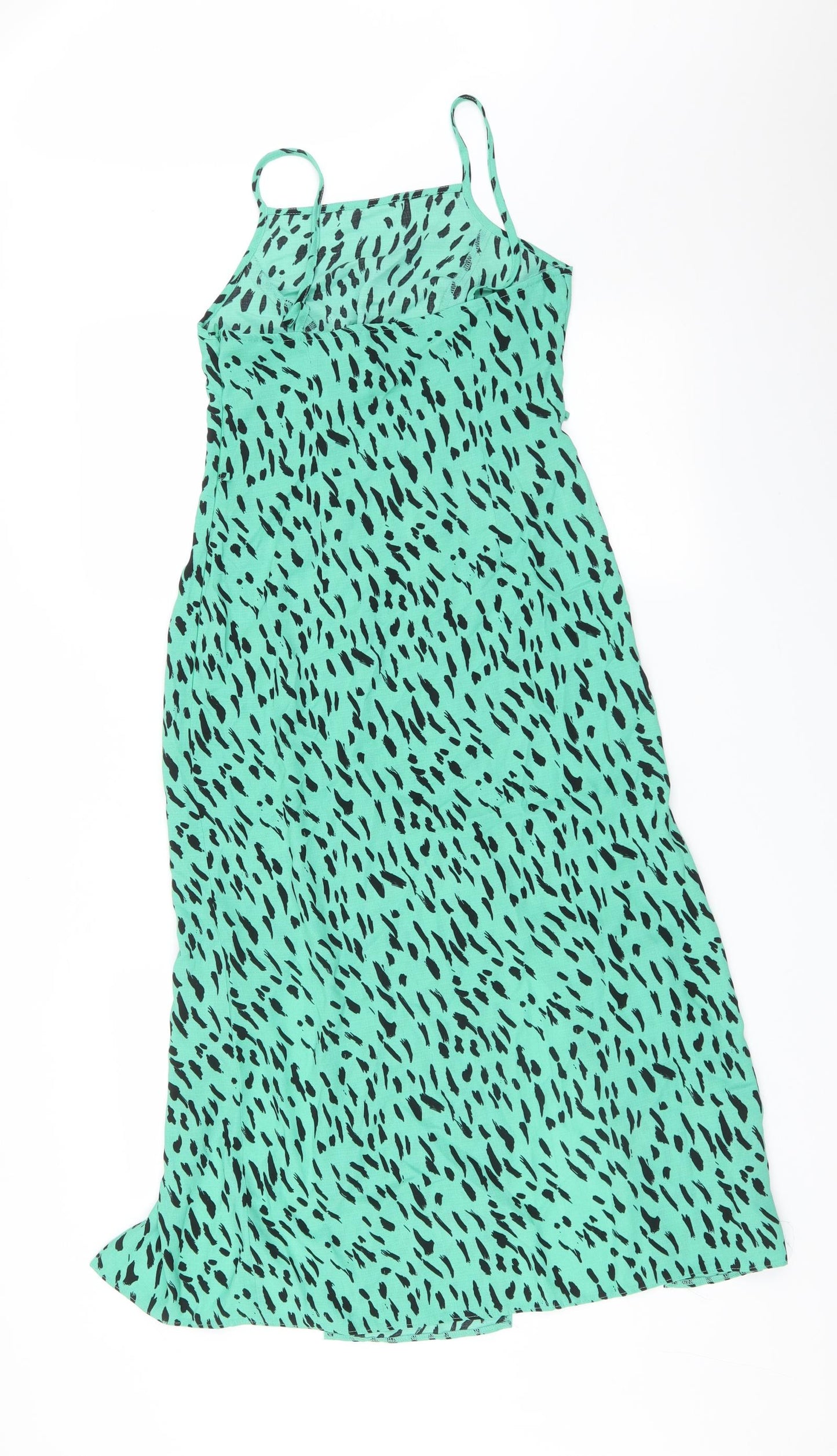 Primark Womens Green Animal Print  A-Line  Size 6