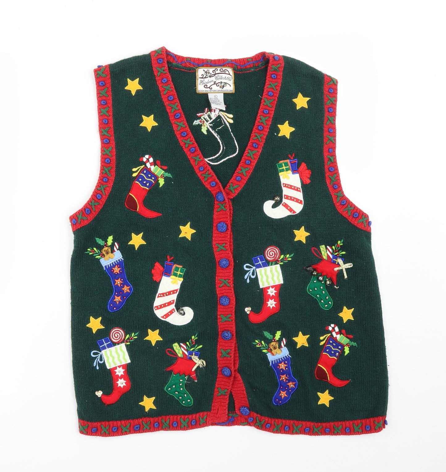 HEIDOOM COLLECTIABLES Mens Multicoloured   Vest Sweatshirt Size L  - CHRISTMAS