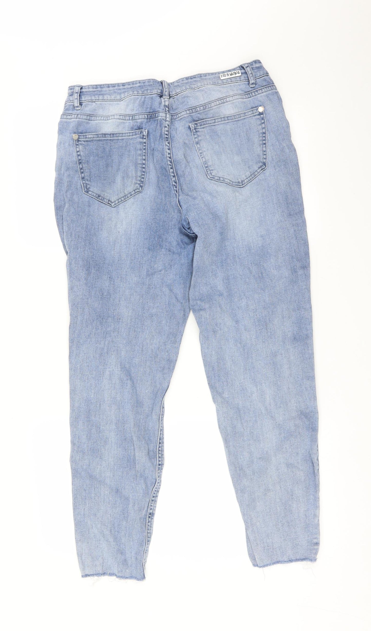 LIPSY  Womens Blue Floral  Straight Jeans Size 14 L28 in