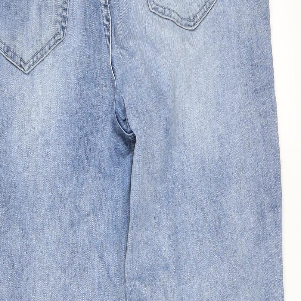LIPSY  Womens Blue Floral  Straight Jeans Size 14 L28 in