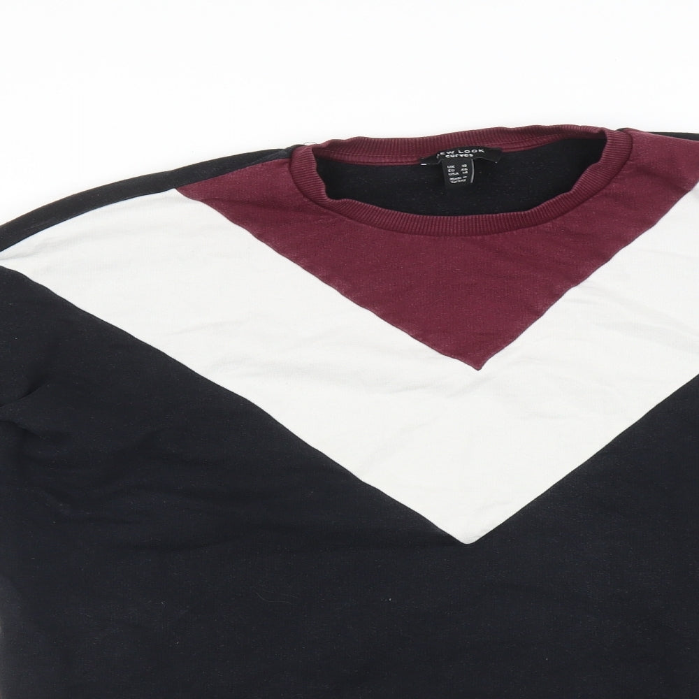 New Look Womens Multicoloured Chevron  Pullover Sweatshirt Size 18