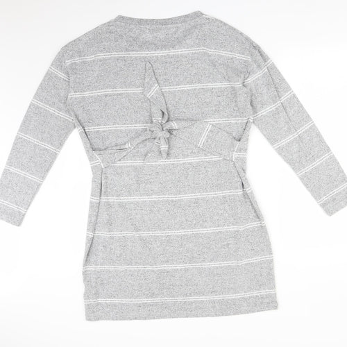 F&F Womens Grey Striped  A-Line  Size 14