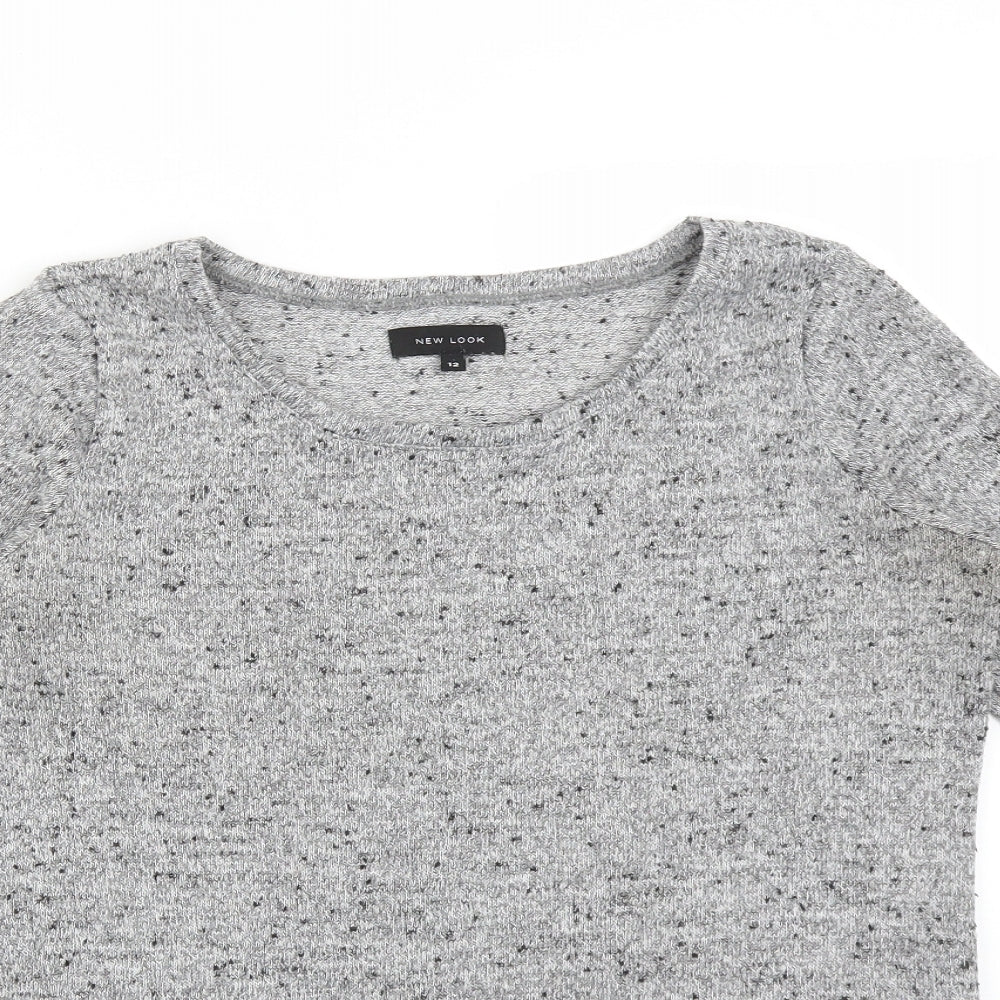 New Look Womens Grey   Basic T-Shirt Size 12