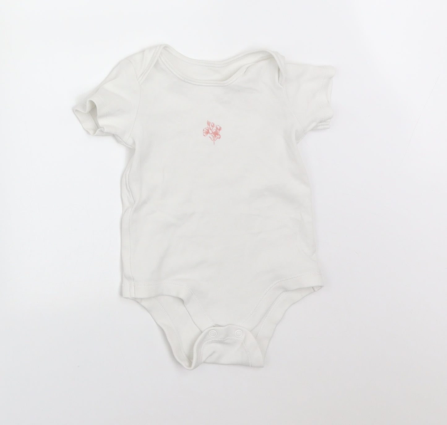 TU Baby White Floral  Babygrow One-Piece Size 3-6 Months
