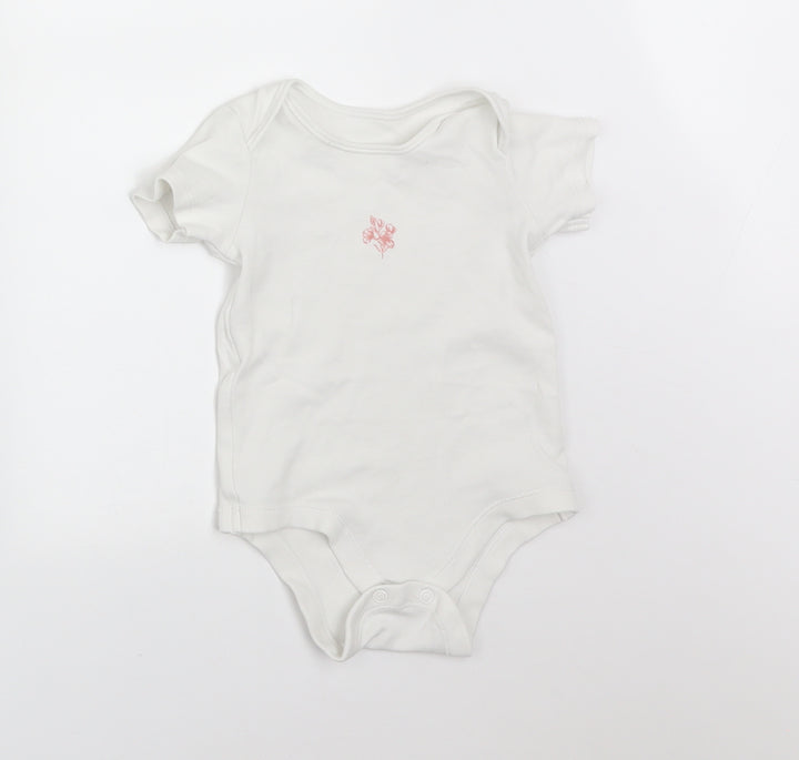 TU Baby White Floral  Babygrow One-Piece Size 3-6 Months