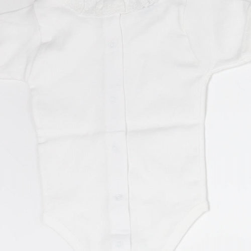 BABIDU Baby White   Babygrow One-Piece Size 3-6 Months