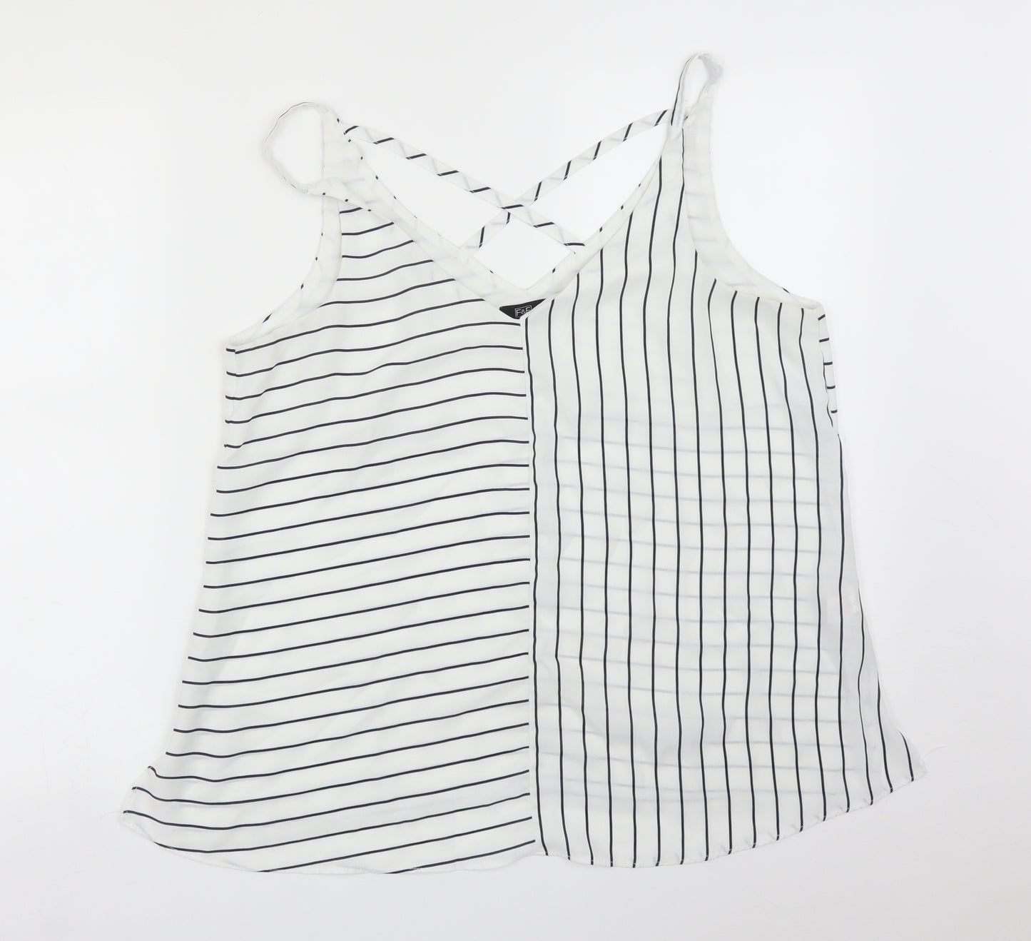 F&F Womens Multicoloured Striped  Camisole T-Shirt Size 16