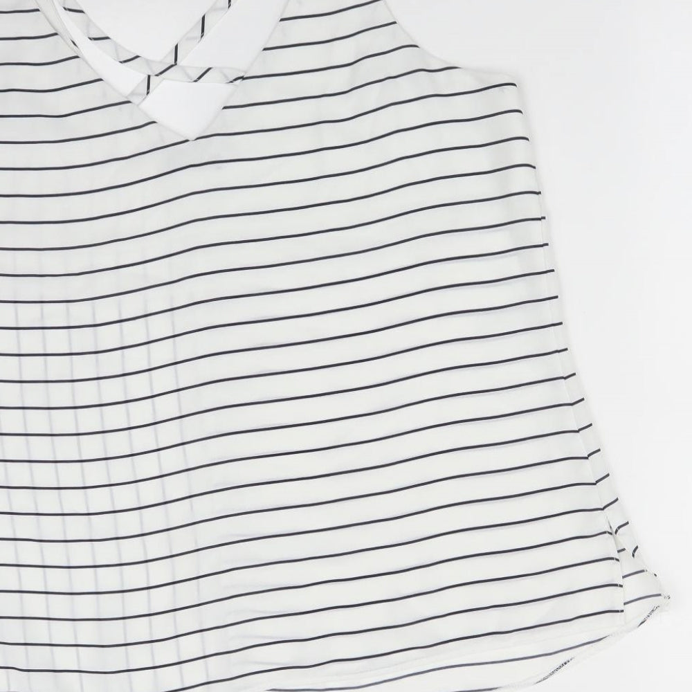 F&F Womens Multicoloured Striped  Camisole T-Shirt Size 16