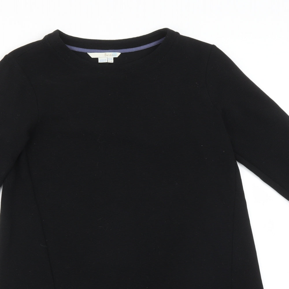 Boden Womens Black Striped  A-Line  Size 10