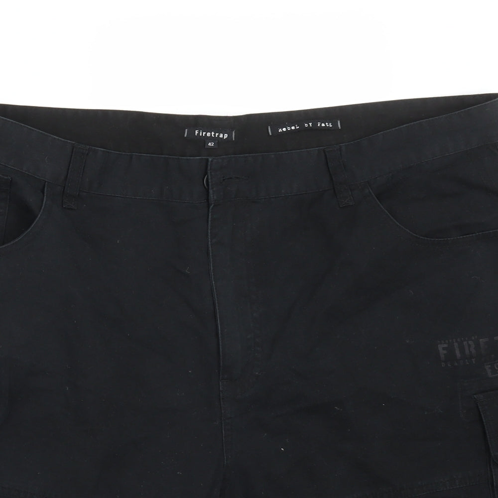 Firetrap Mens Black   Cargo Shorts Size 42