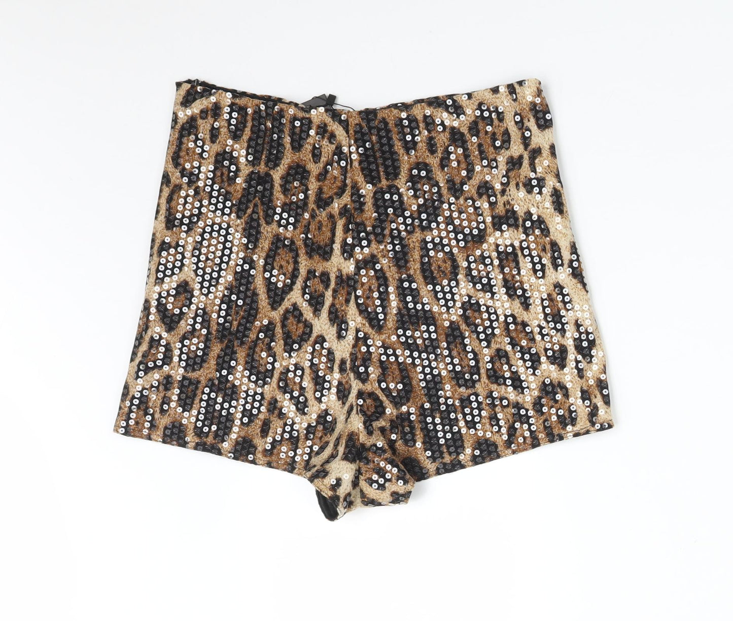 Boohoo Womens Multicoloured Animal Print   Shorts Size 10