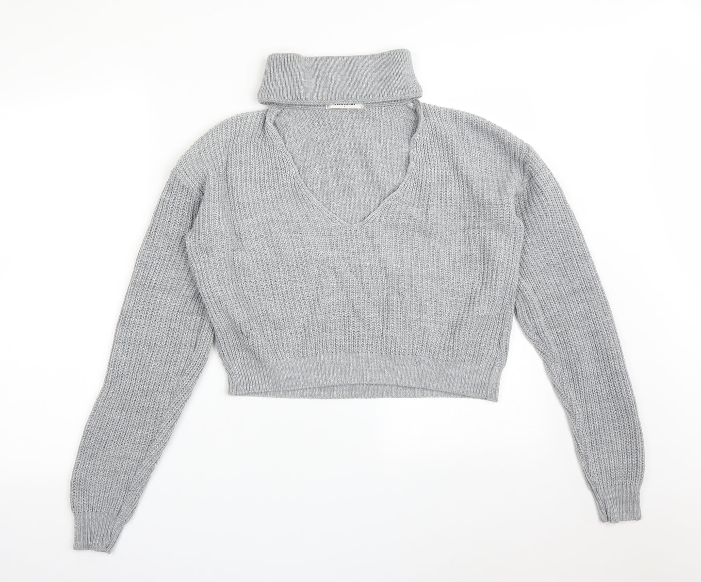 GLAMOUROUS Womens Grey   Pullover Sweatshirt Size S