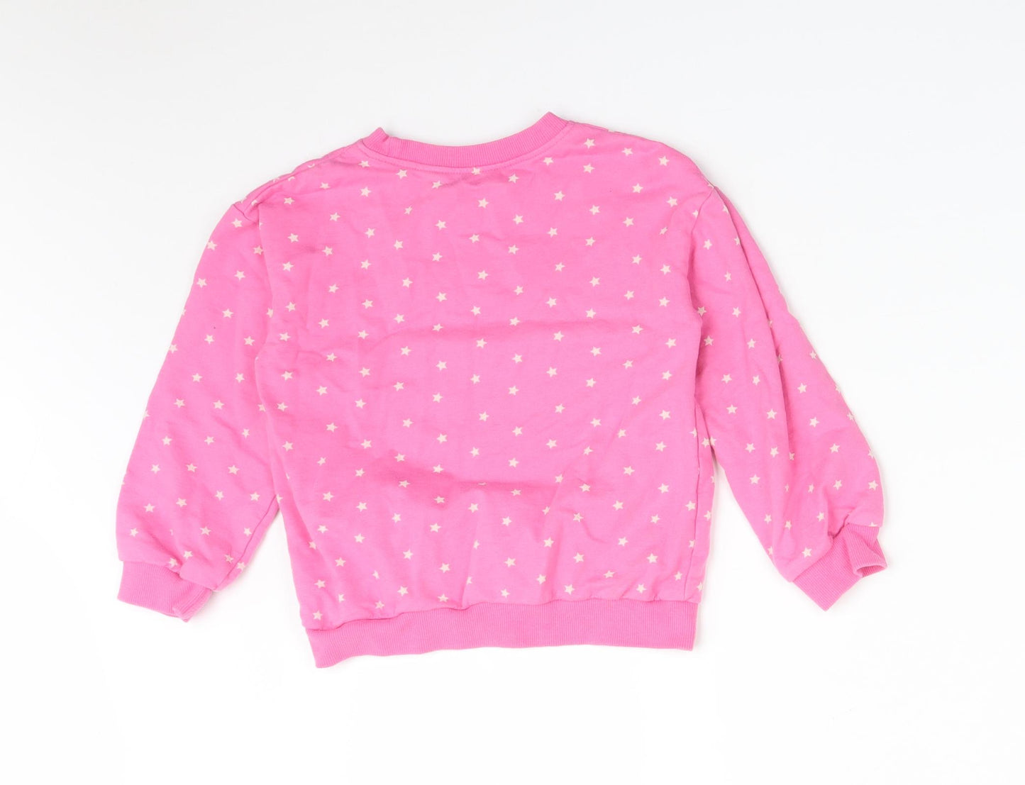 Preworn Girls Pink   Pullover Sweatshirt Size 6 Years  - SANTA