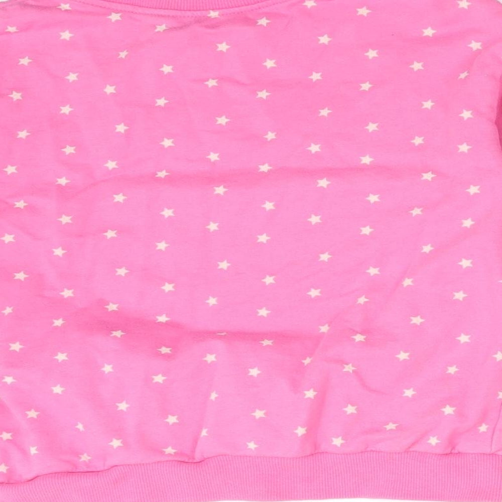 Preworn Girls Pink   Pullover Sweatshirt Size 6 Years  - SANTA